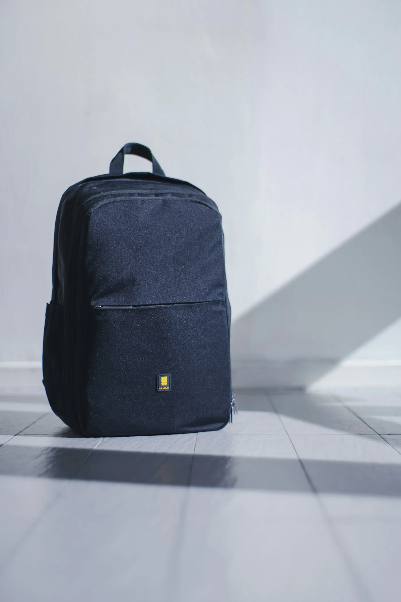 Black protective laptop backpack